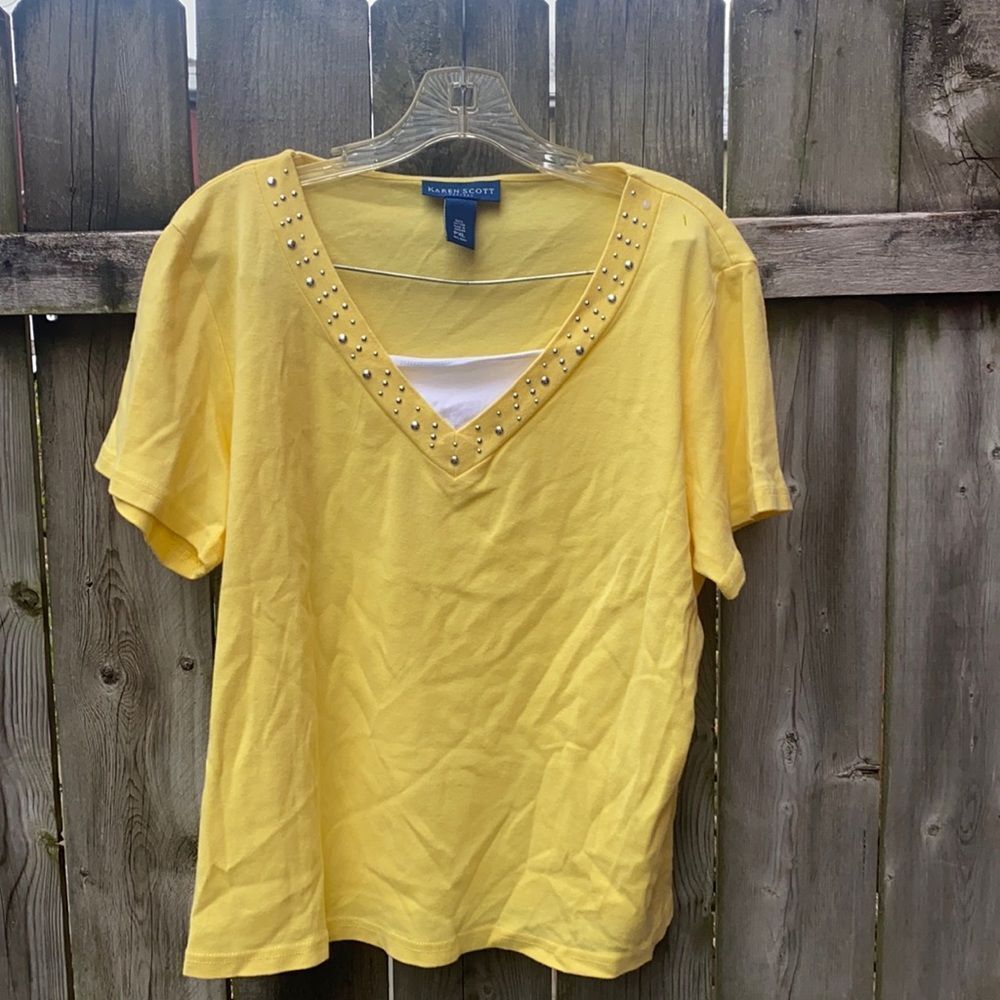 Karen Scott beaded top sz. Petite XL